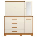 Ver imagem 6 de Cômoda com Painel para Tv 43" 4 Gavetas 2 Portas Ilha Bela Ilha Bela Cinamomo/off White