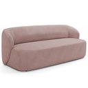 Ver imagem 1 de Sofá 3 Lugares Orgânico para Sala de Estar Living 205cm Heidy F04 Veludo Rosê - Lyam Decor