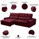Ver imagem 3 de Sofá Retrátil Reclinável 3 Lugares 250cm Damy F05 Veludo Vinho - Mpozenato