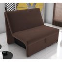 Ver imagem 1 de Sofá Cama 2 Lugares Belize Suede Marrom