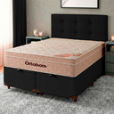 Ver imagem 1 de Conjunto Cama Box Bau Blindado Queen + Colchão Molas Ensacadas Airtech Ortobom + Cabeceira