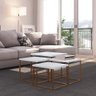Kit com 4 Mesas de Centro Cube Industrial - Branco/cobre - 1