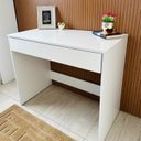Ver imagem 7 de Escrivaninha Mesa Escritório Menezes 1 Gaveta 90cm Branco