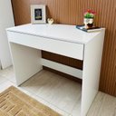Ver imagem 7 de Escrivaninha Mesa Escritório Menezes 1 Gaveta 90cm Branco