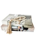 Ver imagem 1 de Decoração dupla livro + colar de mesa japamala artesanal