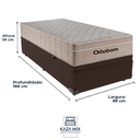 Ver imagem 3 de Cama Baú Solteiro Marrom+colchão Airtech Molas Ortobom