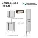 Ver imagem 5 de Armário de Cozinha Compacta 156 Cm Emilly Madesa 02