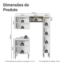 Ver imagem 4 de Armário de Cozinha Compacta 156 Cm Emilly Madesa 02