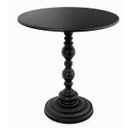 Ver imagem 1 de Mesa Lateral Vitino Roma Pedestal Ferro Mesinha Canto Preta 40cm X 52cm