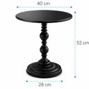 Ver imagem 7 de Mesa Lateral Vitino Roma Pedestal Ferro Mesinha Canto Preta 40cm X 52cm
