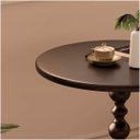 Ver imagem 5 de Mesa Lateral Vitino Roma Pedestal Ferro Mesinha Canto Preta 40cm X 52cm