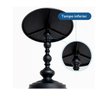 Mesa Lateral Vitino Roma Pedestal Ferro Mesinha Canto Preta 40cm X 52cm - 9