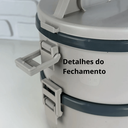 Ver imagem 4 de Jogo de Marmitas Térmica Divisórias 2 Pç 1,5 L Cinza Soprano