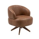 Ver imagem 1 de Poltrona Decorativa Chair Corano Premium Terracota Giratória Sala Dekorien
