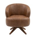 Ver imagem 4 de Poltrona Decorativa Chair Corano Premium Terracota Giratória Sala Dekorien