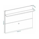 Ver imagem 7 de Rack com Painel para TV até 50 Polegadas 135,6CMX162,5cm 2 Portas NT1185 Bege