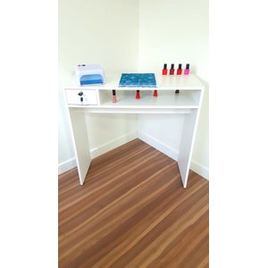 Mesa Manicure 84 Cm Comprimento + Armário Mdf