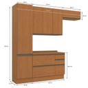 Ver imagem 4 de Cozinha Modulada Compacta 4 Peças com Paneleiro Maxxi Marrom/Canela