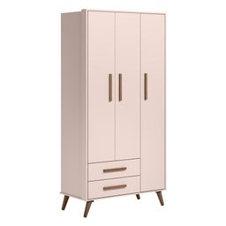 Guarda Roupa Infantil Q Encanto Retrô 3 Portas e 2 Gavetas Rosa - Qmovi - 1 Guarda Roupa Infantil Q Encanto Retrô 3 Portas e 2 Gavetas Rosa - Qmovi - 1