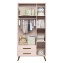 Ver imagem 3 de Guarda Roupa Infantil Q Encanto Retrô 3 Portas e 2 Gavetas Rosa - Qmovi