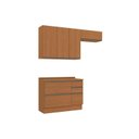 Ver imagem 3 de Cozinha Modulada Compacta 3 Peças com Tampo Maxxi Marrom/Canela