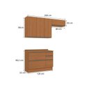 Ver imagem 4 de Cozinha Modulada Compacta 3 Peças com Tampo Maxxi Marrom/Canela
