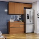 Ver imagem 1 de Cozinha Modulada Compacta 3 Peças com Tampo Maxxi Marrom/Canela