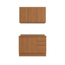 Ver imagem 3 de Cozinha Compacta Modulada 2 Peças com Tampo Ciela Marrom/Canela