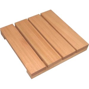 Deck de Madeira Modular 30x30 Cm Réguas 7 Cm Neonx com Pintura:osmocolor Castanheira S Tr
