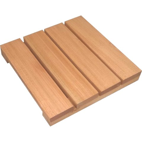 Deck de Madeira Modular 30x30 Cm Réguas 7 Cm Neonx com Pintura:osmocolor Castanheira S Tr