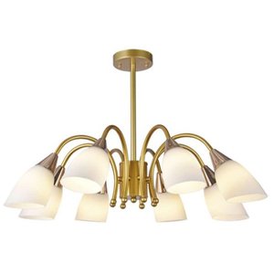 Pendente Dourado e Rose com Cúpulas Brancas 8e27 76cm Paris Luz