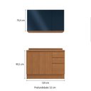 Ver imagem 4 de Cozinha Compacta Modulada 2 Peças com Tampo Ciela Azul/Canela