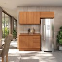 Ver imagem 1 de Cozinha Compacta Modulada 3 Peças com Tampo Ciela Marrom/Canela