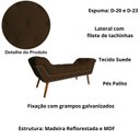 Ver imagem 3 de Recamier Sofá Divã Namoradeira Sienna 195cm King Suede