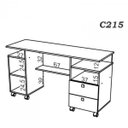 Ver imagem 3 de Mesa para Computador com Nichos C215 Dalla Costa 2 Gavetas 137cm