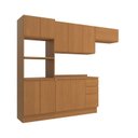 Ver imagem 3 de Cozinha Compacta Modulada 4 Peças com Tampo e Torre Quente Ciela Marrom/Canela