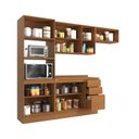 Ver imagem 5 de Cozinha Compacta Modulada 4 Peças com Tampo e Torre Quente Ciela Azul/Canela