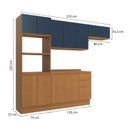 Ver imagem 4 de Cozinha Compacta Modulada 4 Peças com Tampo e Torre Quente Ciela Azul/Canela