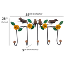 Ver imagem 2 de Lindo Cabide Artesanal com Pássaros e Rosas de Ferro Decorativo Libertas Rosas Artesanato Rosa Mini 