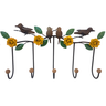 Lindo Cabide Artesanal com Pássaros e Rosas de Ferro Decorativo Libertas Rosas Artesanato Rosa Mini  - 1