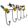 Lindo Cabide Artesanal com Pássaros e Rosas de Ferro Decorativo Libertas Rosas Artesanato Rosa Mini  - 5