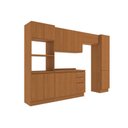 Ver imagem 3 de Cozinha Completa Modulada 5 Peças com Tampo Torre Quente e Paneleiro Ciela Marrom/Canela