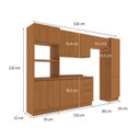 Ver imagem 4 de Cozinha Completa Modulada 5 Peças com Tampo Torre Quente e Paneleiro Ciela Marrom/Canela