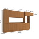 Ver imagem 4 de Cozinha Completa Modulada 7 Peças com Paneleiro Torre Quente Tampo Ciela Canela