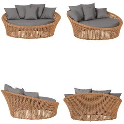 Kit Chaise Hungria e Espreguiçadeiras Catar Trama Original Terra Cota - 2