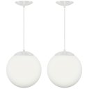 Ver imagem 1 de Kit 2 Pendentes Orby Bola Globo Grande 23 cm Branco