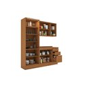 Ver imagem 5 de Cozinha Compacta Modulada 3 Peças com Tampo e Cristaleira Ciela Marrom/Canela