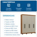 Ver imagem 6 de Roupeiro Casal Benfica 180,5x224,5cm com 6 Portas Freijó/Off White BEN11162