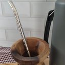 Ver imagem 6 de Bomba de Chimarrão Bojo Mil Furos 21cm com Rosca Chata Média e Escovinha Artesanal