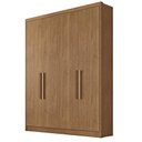 Ver imagem 1 de Guarda Roupa Solteiro 4 Portas 3 Gavetas - Moderni -Cumaru - Móveis Novo Horizonte
